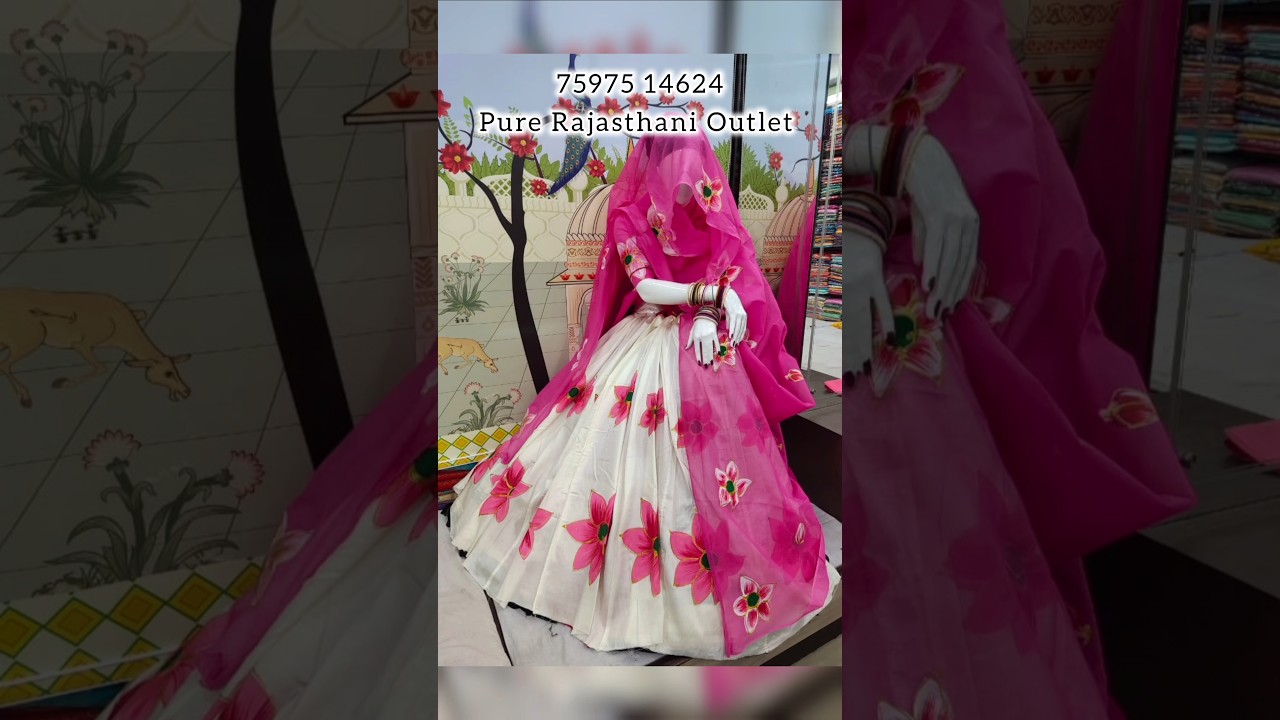 Beautiful hand painting work💕rajputi poshak online shopping । rajasthani dress 