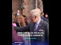 King Charles heckled over Prince Andrew scandal