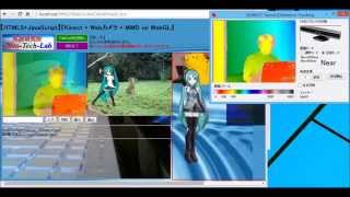 Kinect WebCam MMD on WebGL by using WebSocket
