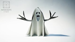 Origami Halloween Ghost (Easy Origami) Oригами おりがみ Oριγκάμι 折纸 摺紙 พับ 종이접기 Paper Crafts