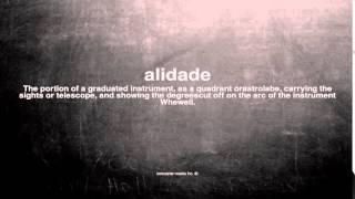 What does alidade mean