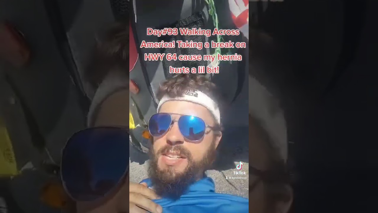 Taking break on HWY64! Hernia Hurts! Day93 
