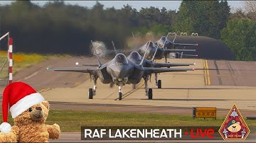 LIVE US AIR FORCE XMAS FIGHTER TOWN F-15 & F-35 ACTION • 48TH FIGHTER WING RAF LAKENHEATH 23.12.25