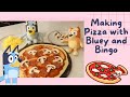 Bluey and Bingo make Pizza! 🍕🍕🍕 EASY PIZZA DOUGH RECIPE INCLUDED 🥣