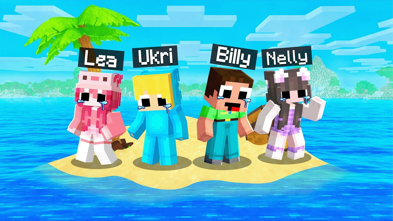 Wie Baby Ukri und seine Freunde allein auf der Insel überlebten in Minecraft!