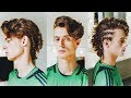 How to style dry damaged long hair curls for guys with braids | How to decrease volume