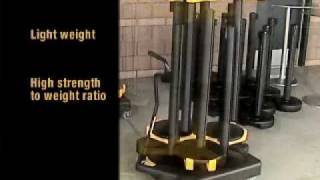 ShuttleTrac - 9 Post Transporter for Crowd Control Barriers, 9-TRAC by Lavi Industries