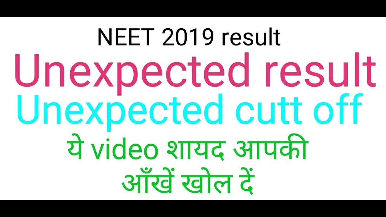 NEET 2019 cut off