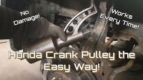 Honda crankshaft pulley bolt removal the easy way!