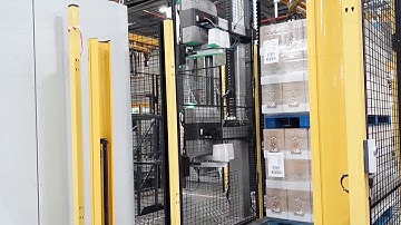 Pallet labeling met speciale opstelling: twee pallets boven elkaar - Codipack Group
