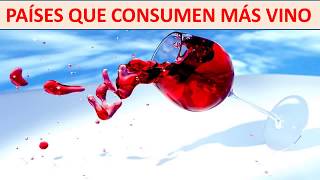 Países que consumen más vino.  Países donde se bebe más vino