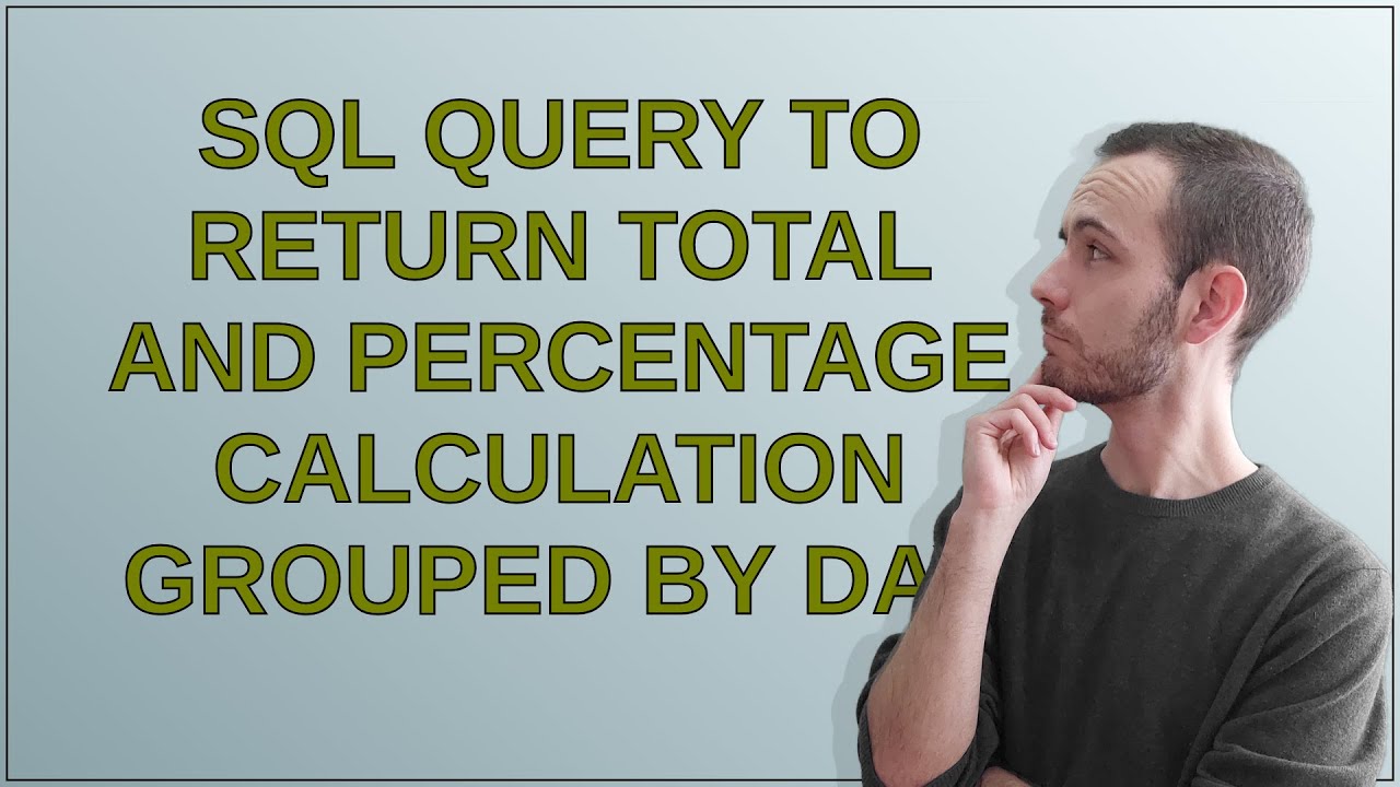 SQL query to return total and percentage calculation grouped by day ...
