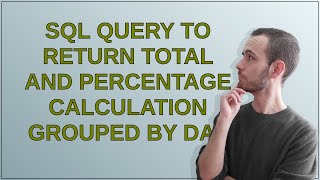SQL query to return total and percentage calculation grouped by day