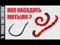 Как насадить мотыля на крючок Три способа HD 