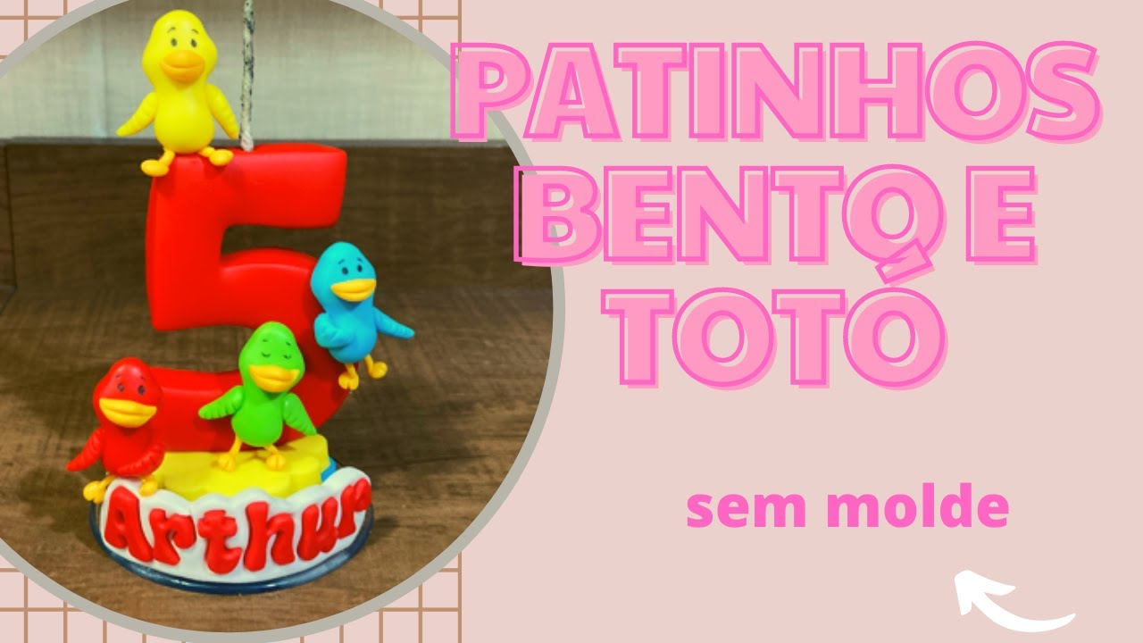 Aprenda a fazer os patinhos de Bento e Totó em biscuit sem moldes