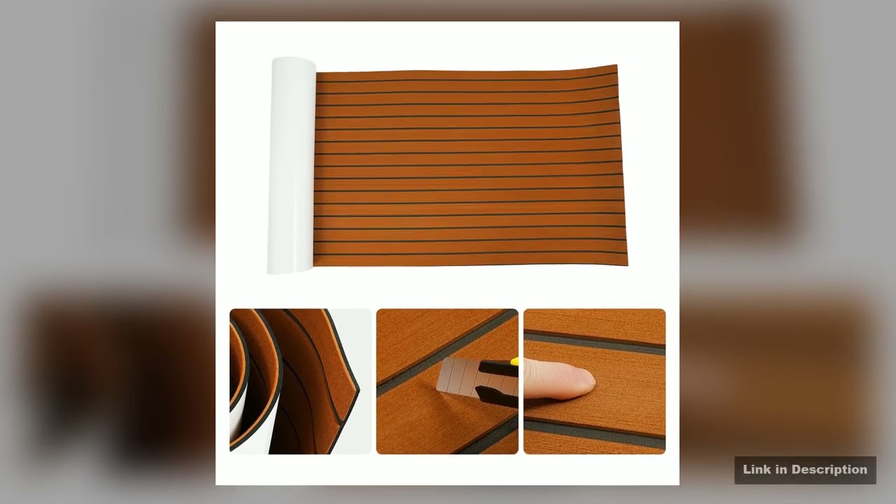 24090x06cm SelfAdhesive EVA Foam Boat Marine Flooring Faux Teak Decking Sheet Striped Yacht Mat