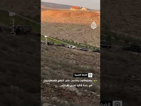 مستوطنون يعتدون على أراضي فلسطينيين في بلدة شقبا غربي رام الله