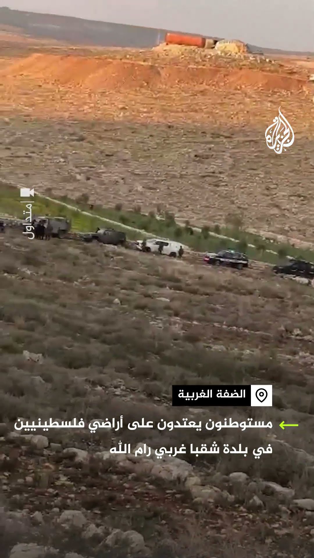 مستوطنون يعتدون على أراضي فلسطينيين في بلدة شقبا غربي رام الله