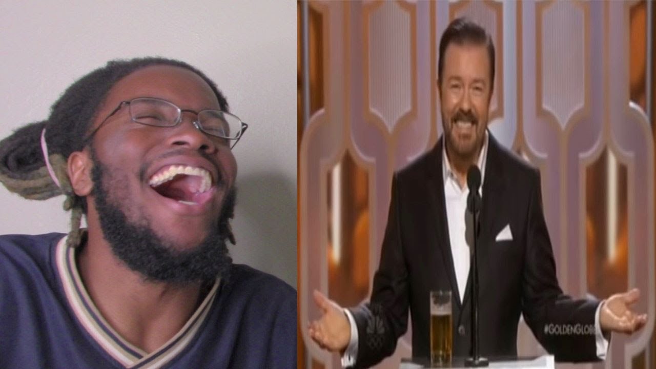 Ricky Gervais at the Golden Globes 2016 (REACTION) - YouTube