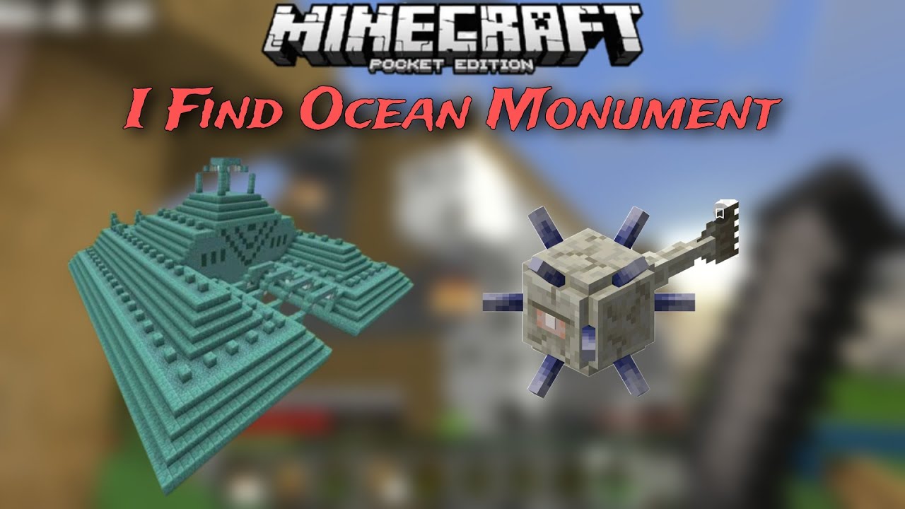 I Find Ocean Monument, Minecraft Survival Series Pocket Edition - YouTube