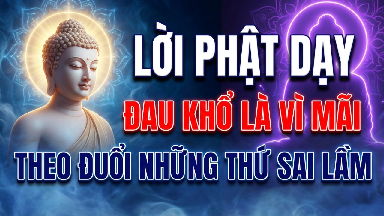 Lời phật dạy sở dĩ người ta đau khổ chính vì mãi đeo đuổi những thứ sai lầm.#loiphatday