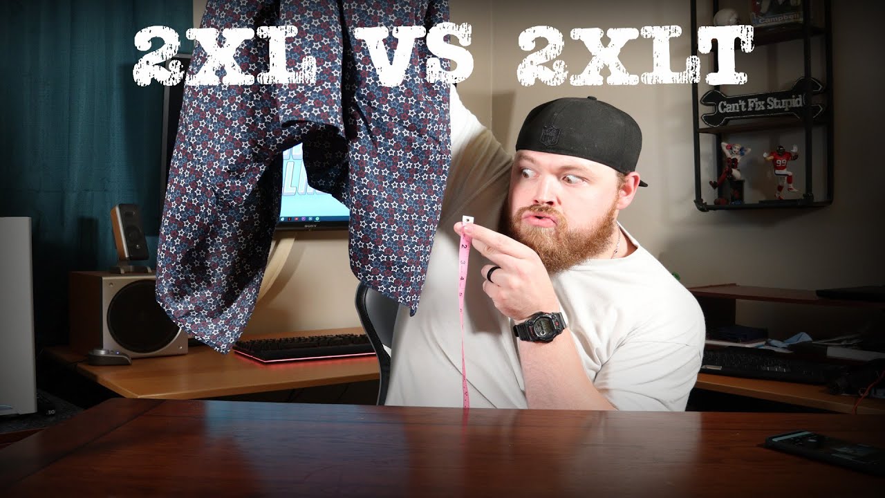 2XL VS 2XLT Shirts - See the different between them!! - Freaky Tall Reviews