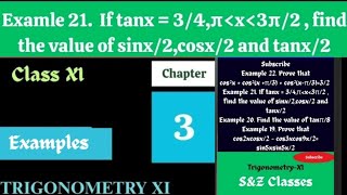Class XI | Example 21 | Ex-3.3 | Trigonometry | Chapt 3 | NCERT | CBSE | S&Z Classes