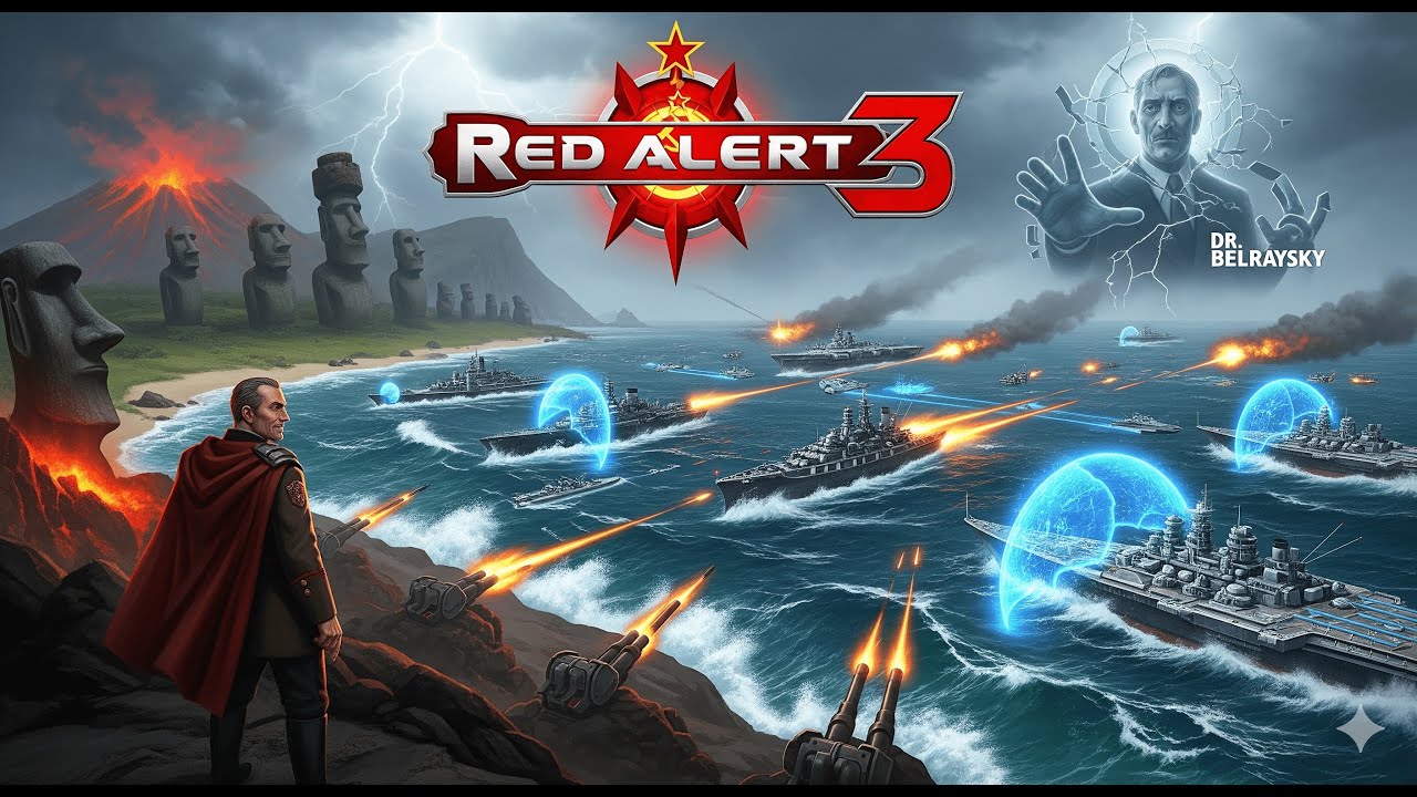 Red Alert 3 - Soviet Campaign - Mission 8: Easter Island (The Stone-Faced Witnesses)