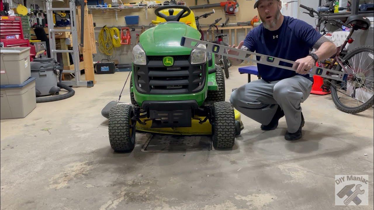 Riding Mower Deck Leveling John Deere D105 YouTube