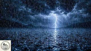 Heavy Rain and Thunder for Deep Sleep - 10 Hours Relaxing Thunderstorm Sounds - Black Screen