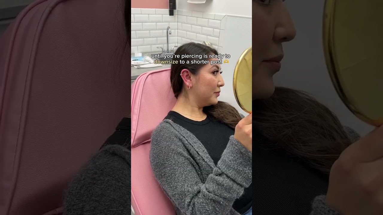 Would You Get A Hidden Helix Piercing? 😍 #Hiddenhelix #Hiddenhelixpiercing #Helixpiercing #Helix