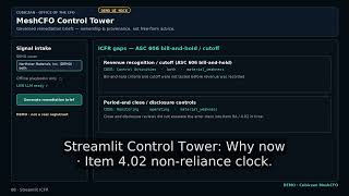 meshcfo control tower demo
