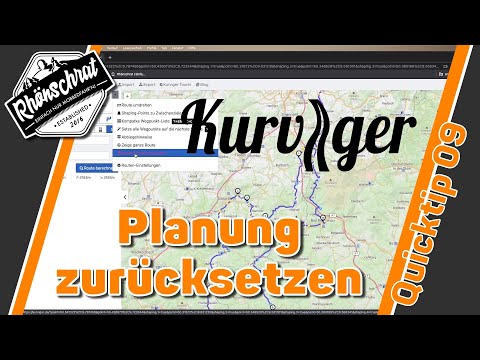 kurviger.de - Resetting your route | #quicktips | QT09
