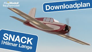 SNACK – ein Downloadplanmodell von Hilmar Lange in Holzbauweise – 650 mm Spannweite, mega Flugspaß