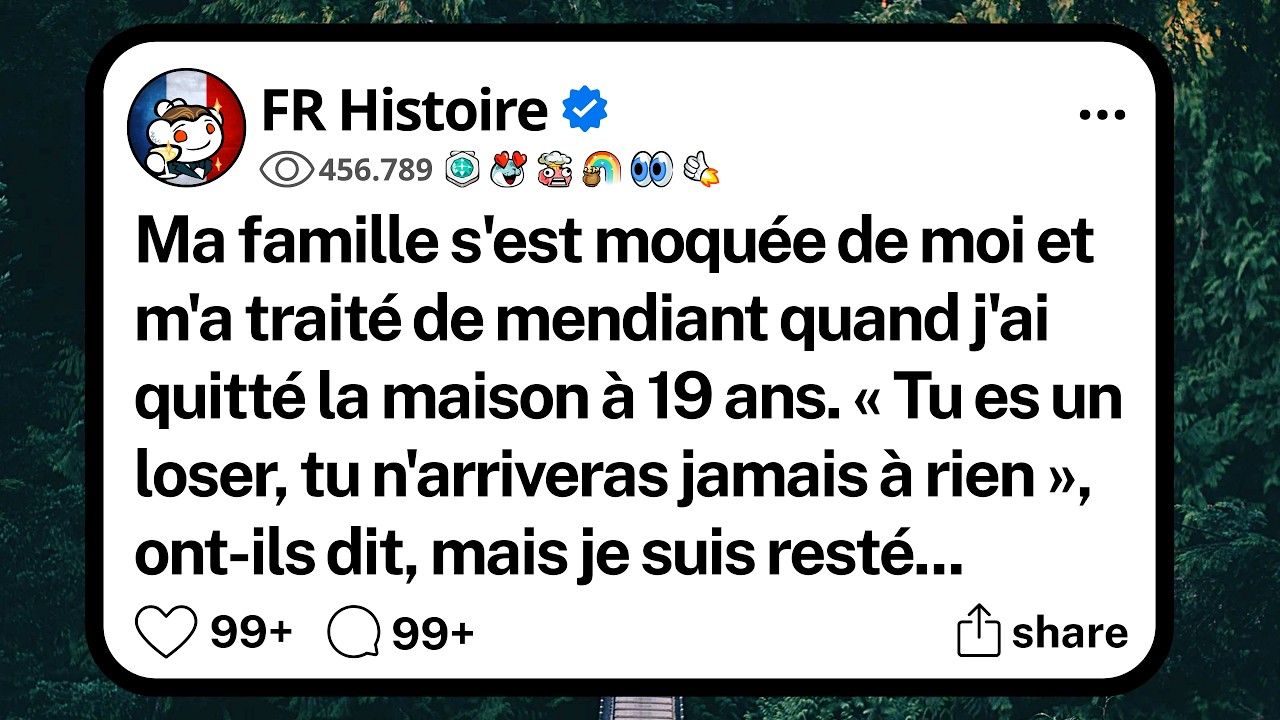 Ma mère a éclaté de rire quand j'ai annoncé que je déménageais en ville. Ce rire sec, méprisant, celui qu'elle réservait à mes ambitions. Mon père a secoué la tête, mes sœurs jumelles ont gloussé...