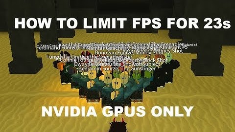 HOW TO LIMIT FPS FOR 23s in Rogue Lineage