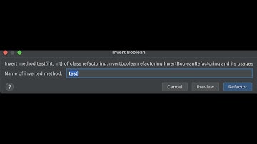 Invert Boolean Refactoring  -  Intellij