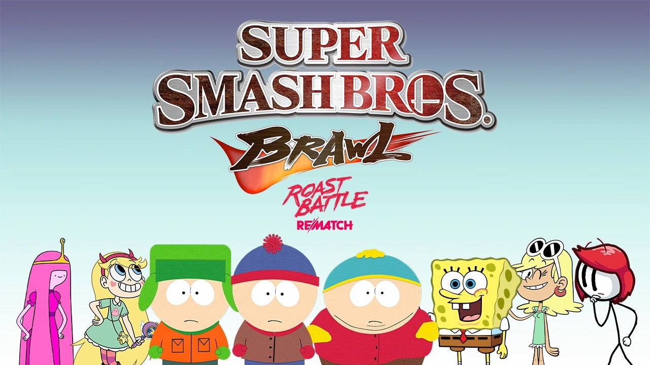 The South Park Gang and SpongeBob play Smash Bros. Brawl with Special Guests (Roast Battle Rematch)