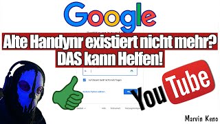 Googleyoutube Account - Alte Handynummer Weg? Tutorial Deutsch