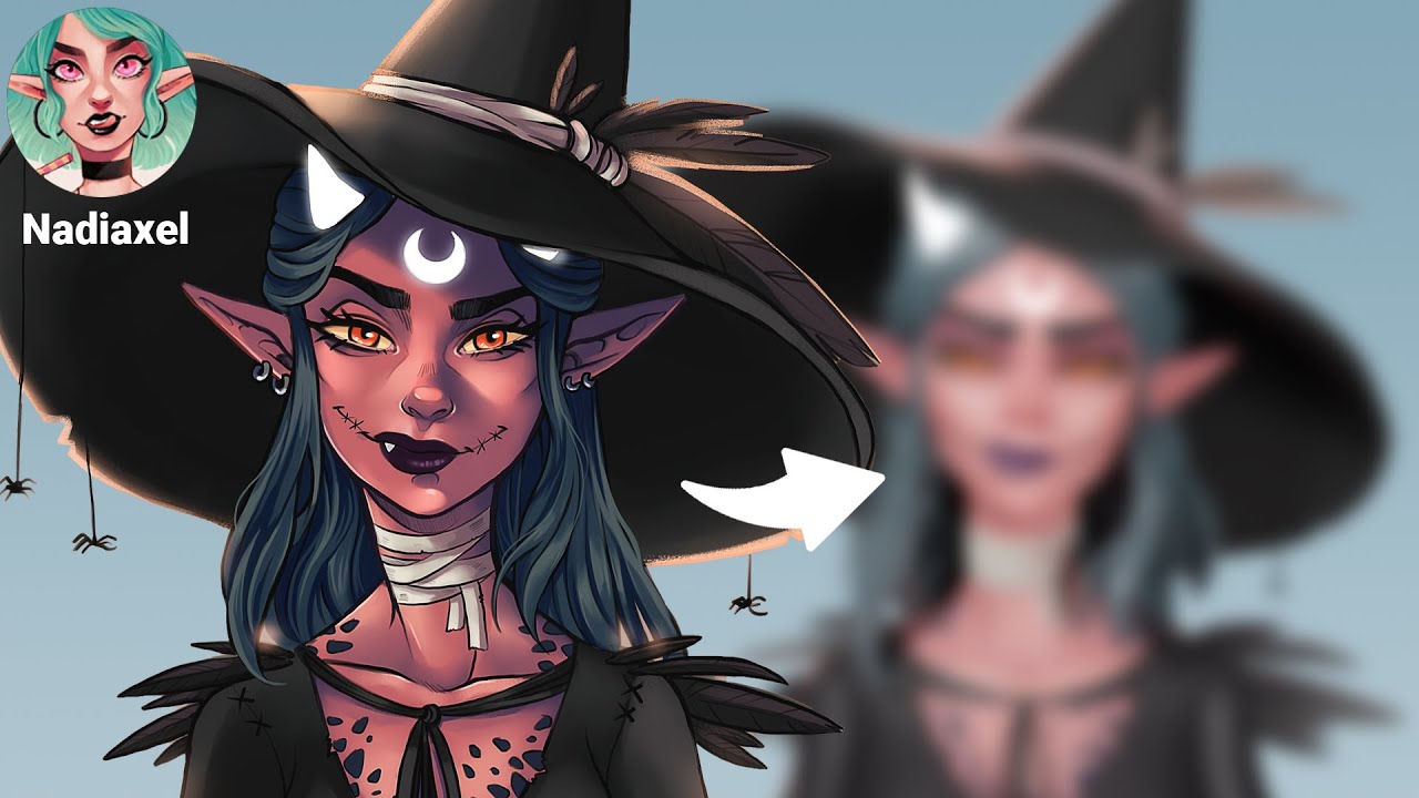 2D to 3D! Creating a Witch from Start to Finish with Nadiaxel 🎃 HALLOWEEN SPOOKTACULAR 🎃
