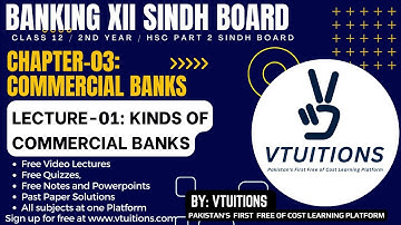Kinds of Commercial Banks | Chapter-03 Commercial Banks | Banking XII | HSC Part 2 Sindh Board