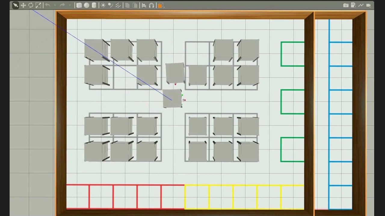 Warehouse Automation - Dark Environment - 2 mobile robots