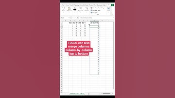 How to combine all columns in one with TOCOL function in Excel #excel #exceltips #exceltutorial