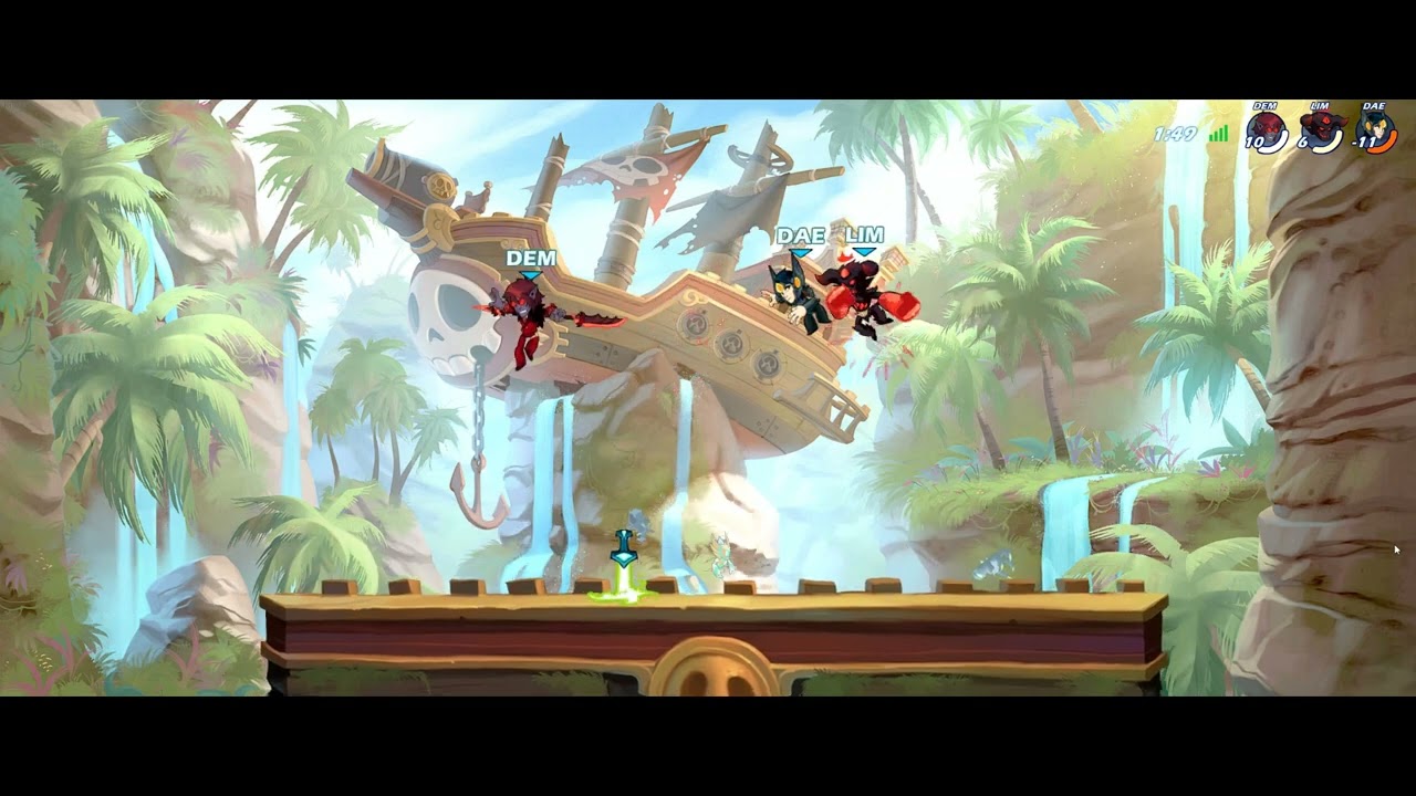 Brawlhalla Dusk Spear Cross Gauntlets Team Combo