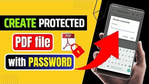 How To Create A Pdf File With Password Lock