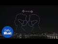 Incredible South Korean drone display tells citizens to wear a mask