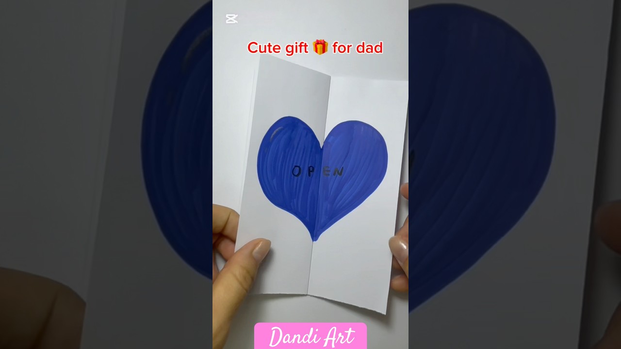 How to draw cute Postcard for dad 