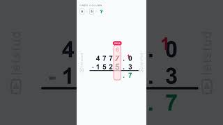 Visual Math: How to calculate 4777 - 1525.3