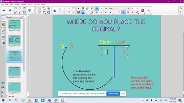 How to make a stem and leaf plot with decimals