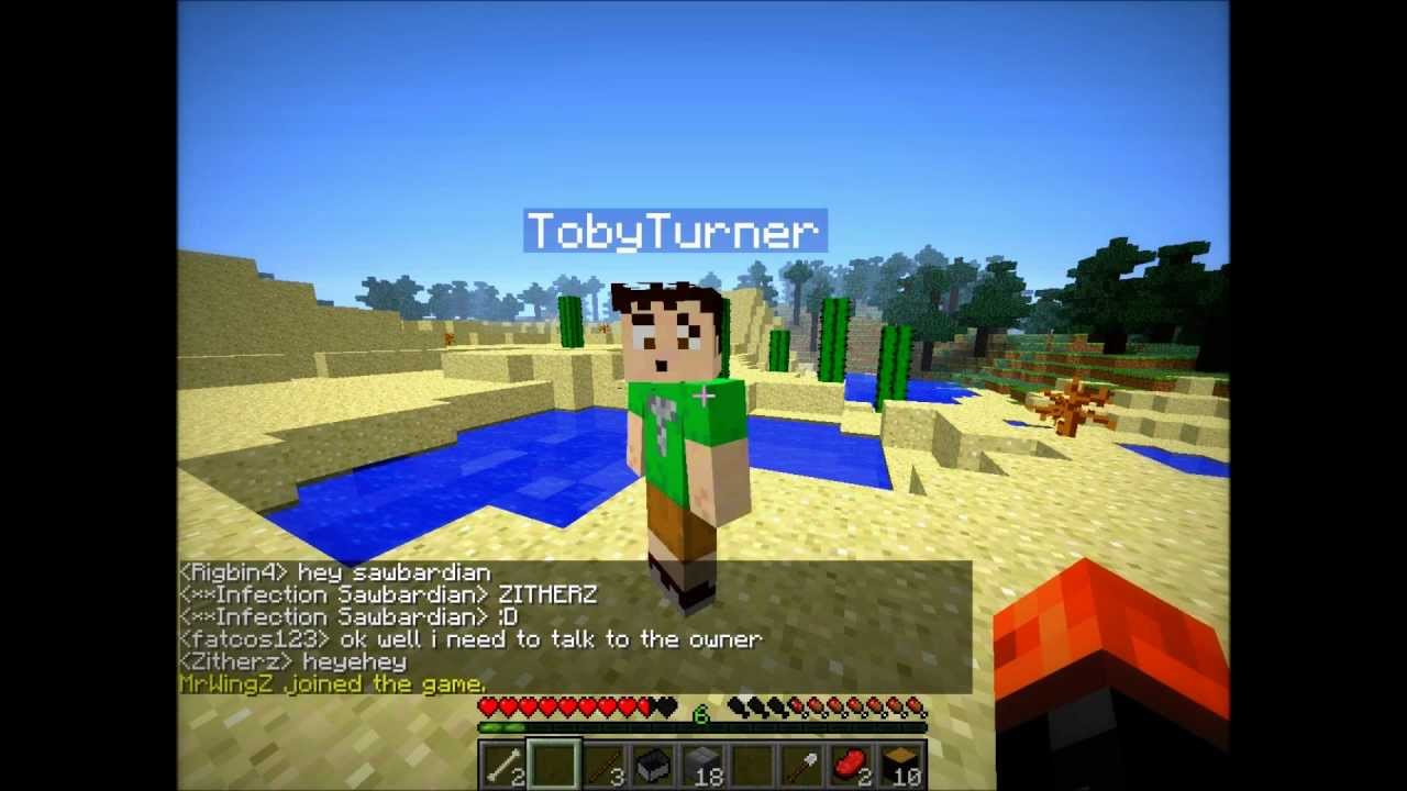 CaptainSparklez And Tobuscus On A Minecraft Server 